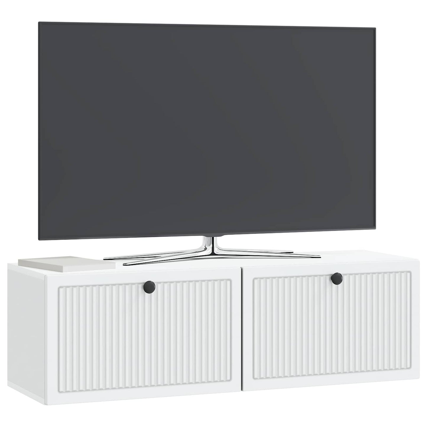 Wall-Mounted TV Cabinet White 98 x 31 x 30 cm Engineered Wood