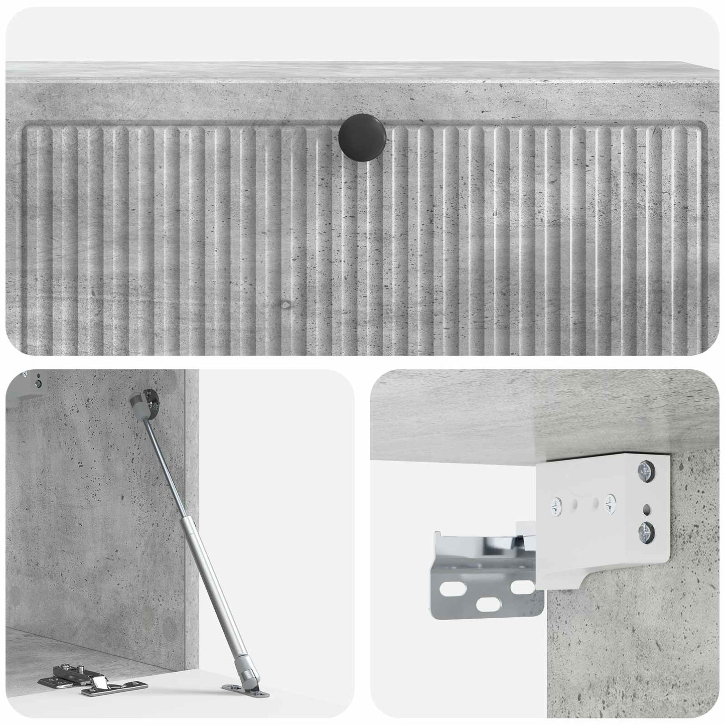 Wall-Mounted TV Cabinet Concrete Grey 98 x 31 x 30 cm
