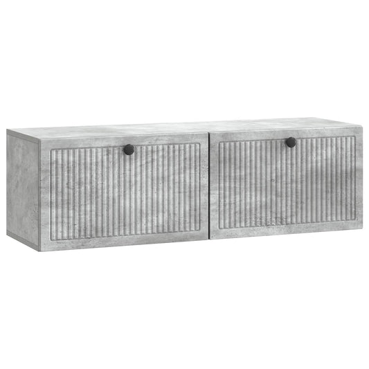 Wall-Mounted TV Cabinet Concrete Grey 98 x 31 x 30 cm