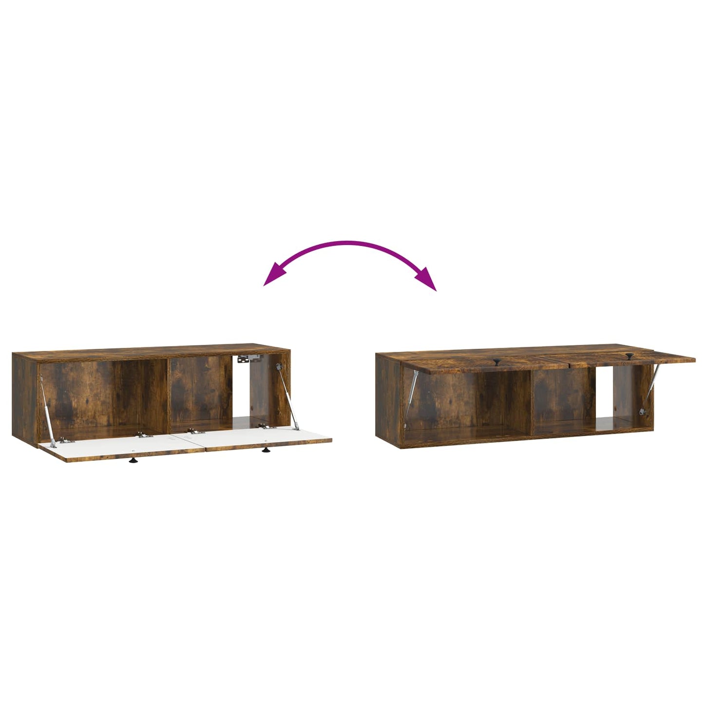 Wall-Mounted TV Cabinet Wall-mounted Smoked Oak 98 x 31 x 30 cm