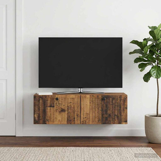 Wall-Mounted TV Cabinet Wall-mounted Old Wood 98 x 31 x 30 cm