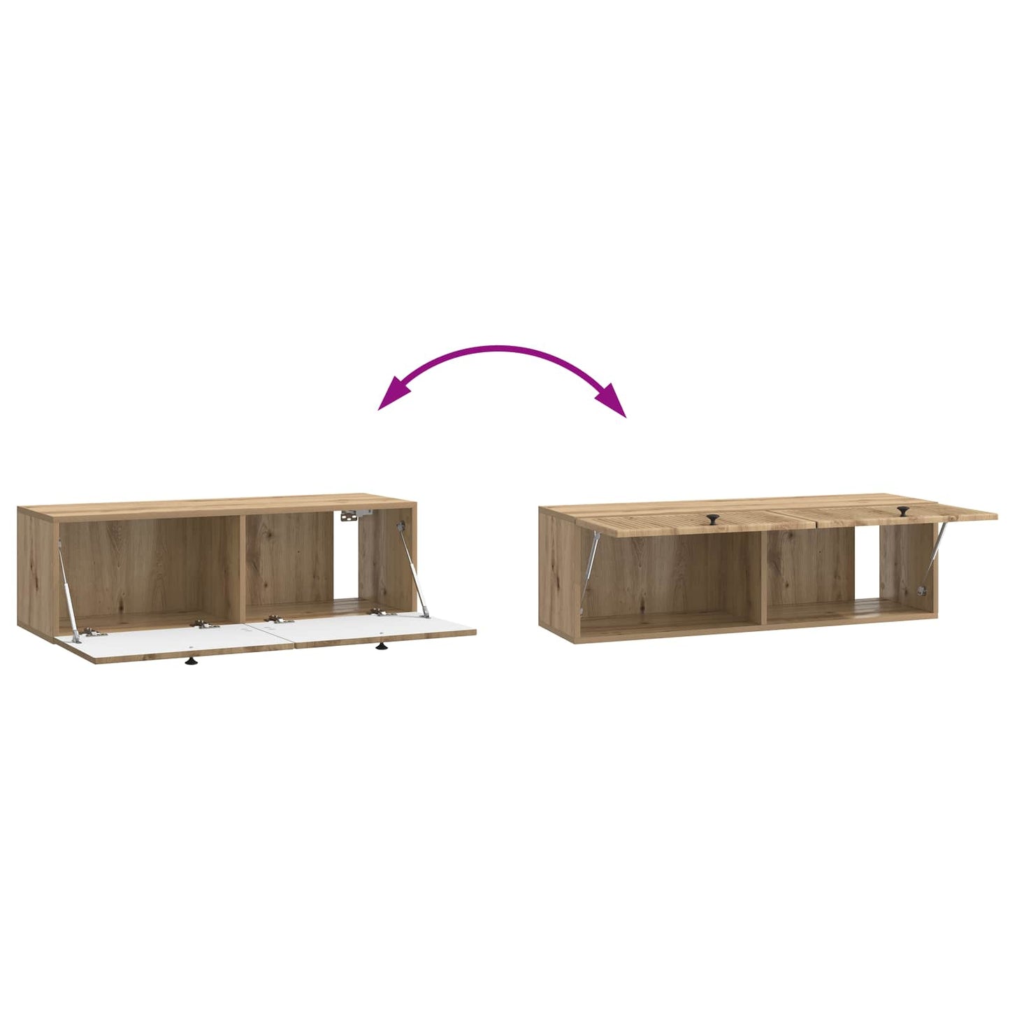 Wall-Mounted TV Cabinet Artisan Oak 98 x 31 x 30 cm