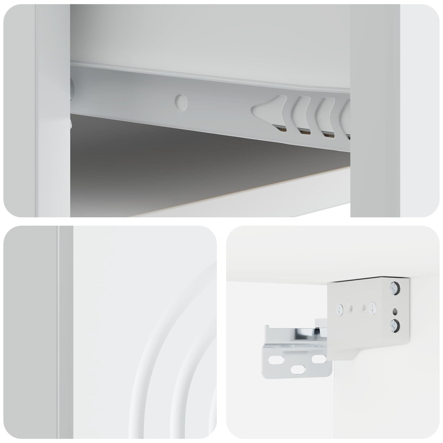 Wall-Mounted Bedside Cabinet White 33 x 34.5 x 20 cm