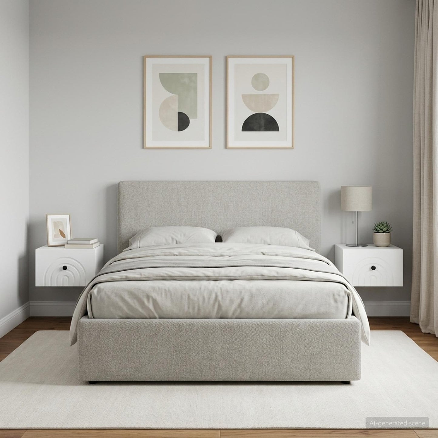 Wall-Mounted Bedside Cabinet 2 pcs White 33 x 34.5 x 20 cm