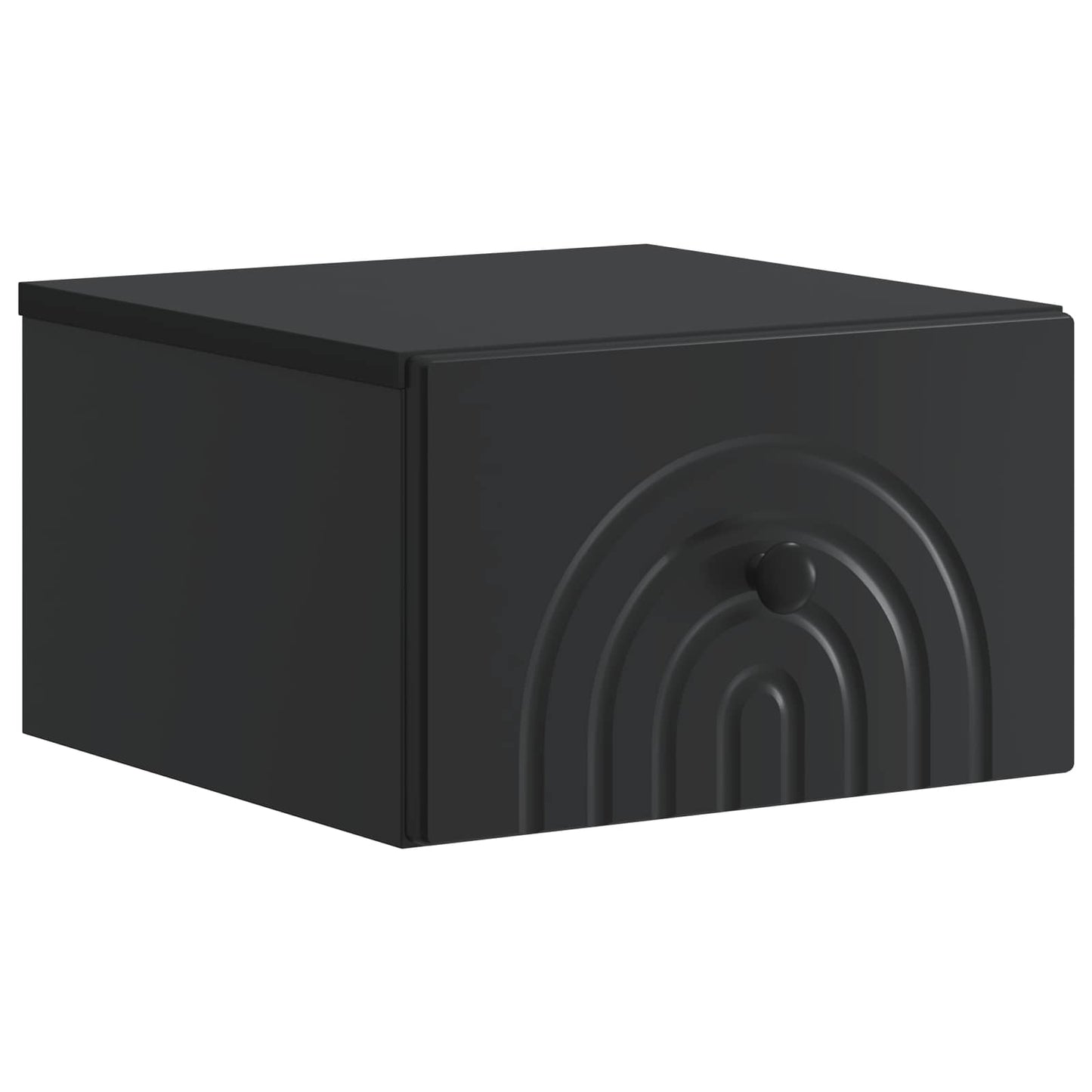 Wall-Mounted Bedside Cabinet Black 33 x 34.5 x 20 cm