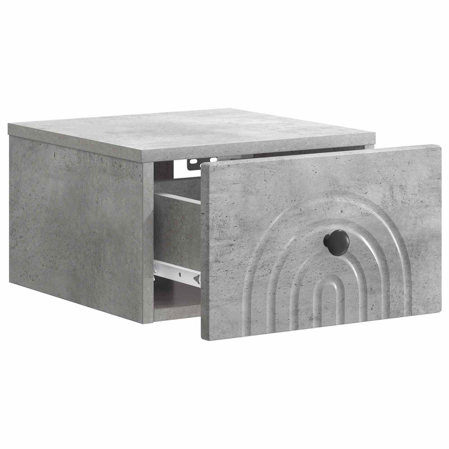 Wall-Mounted Bedside Cabinet 2 pcs Concrete Grey