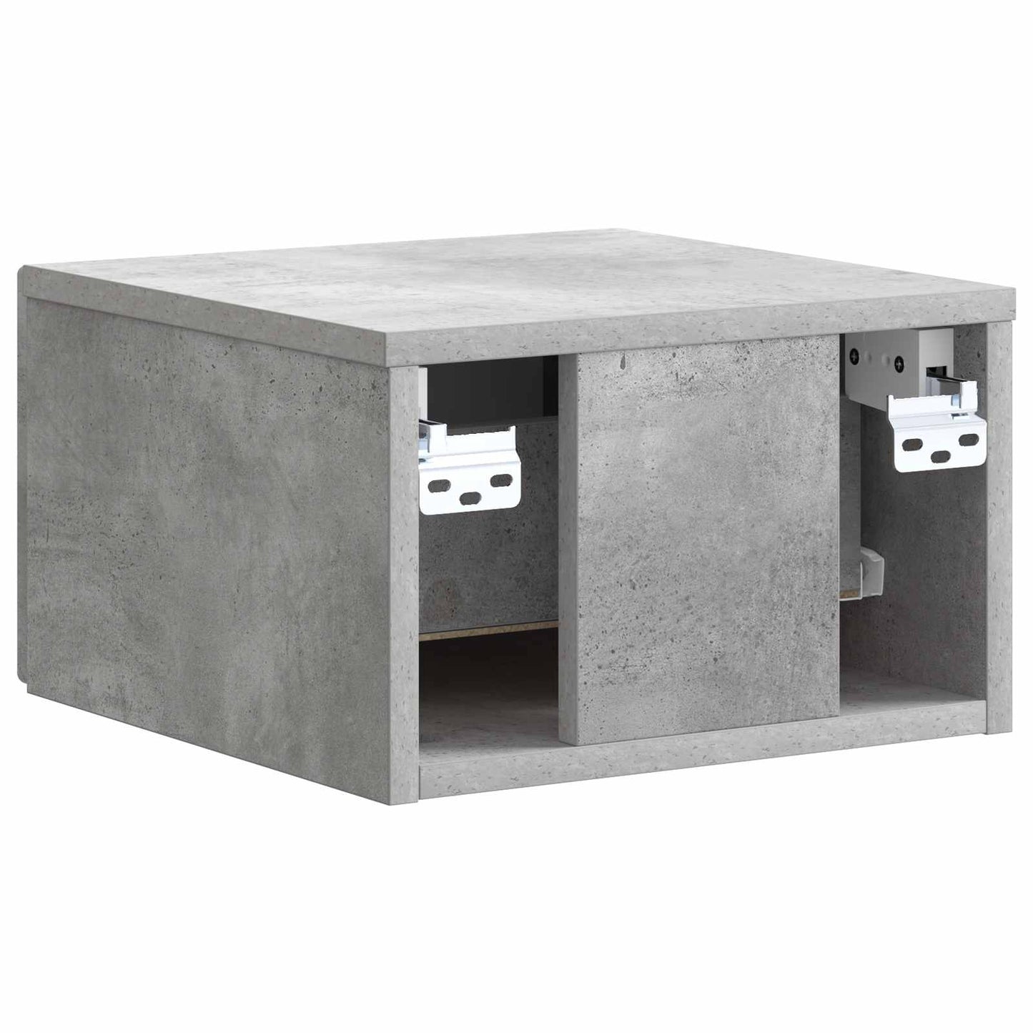 Wall-Mounted Bedside Cabinet 2 pcs Concrete Grey