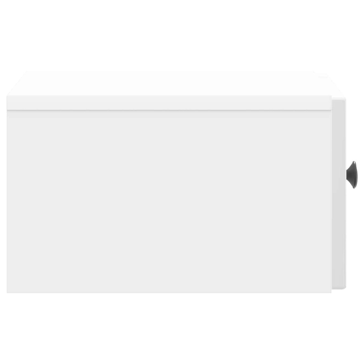 Wall-Mounted Bedside Cabinet High Gloss White 33 x 34.5 x 20 cm