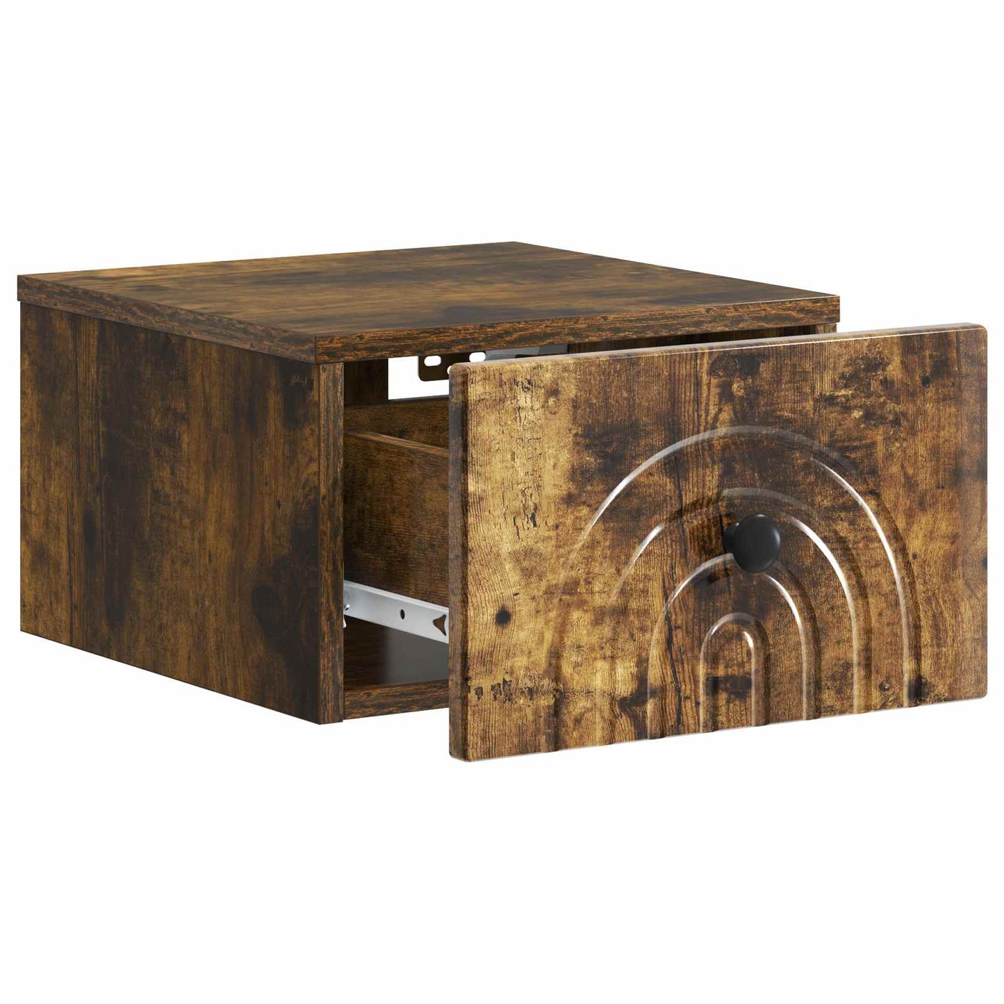 Wall-Mounted Bedside Cabinet 2 pcs Smoked Oak 33 x 34.5 x 20 cm