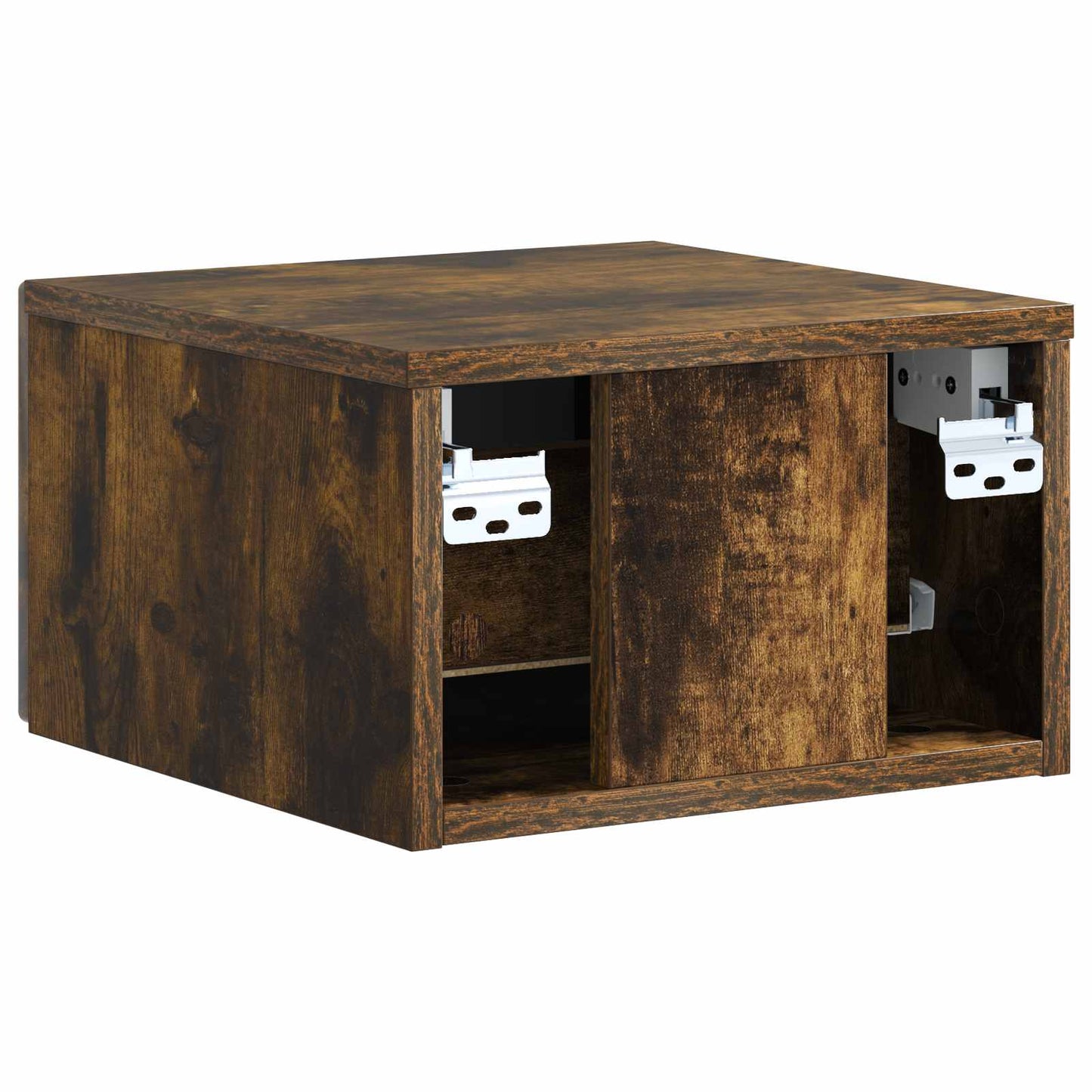 Wall-Mounted Bedside Cabinet 2 pcs Smoked Oak 33 x 34.5 x 20 cm