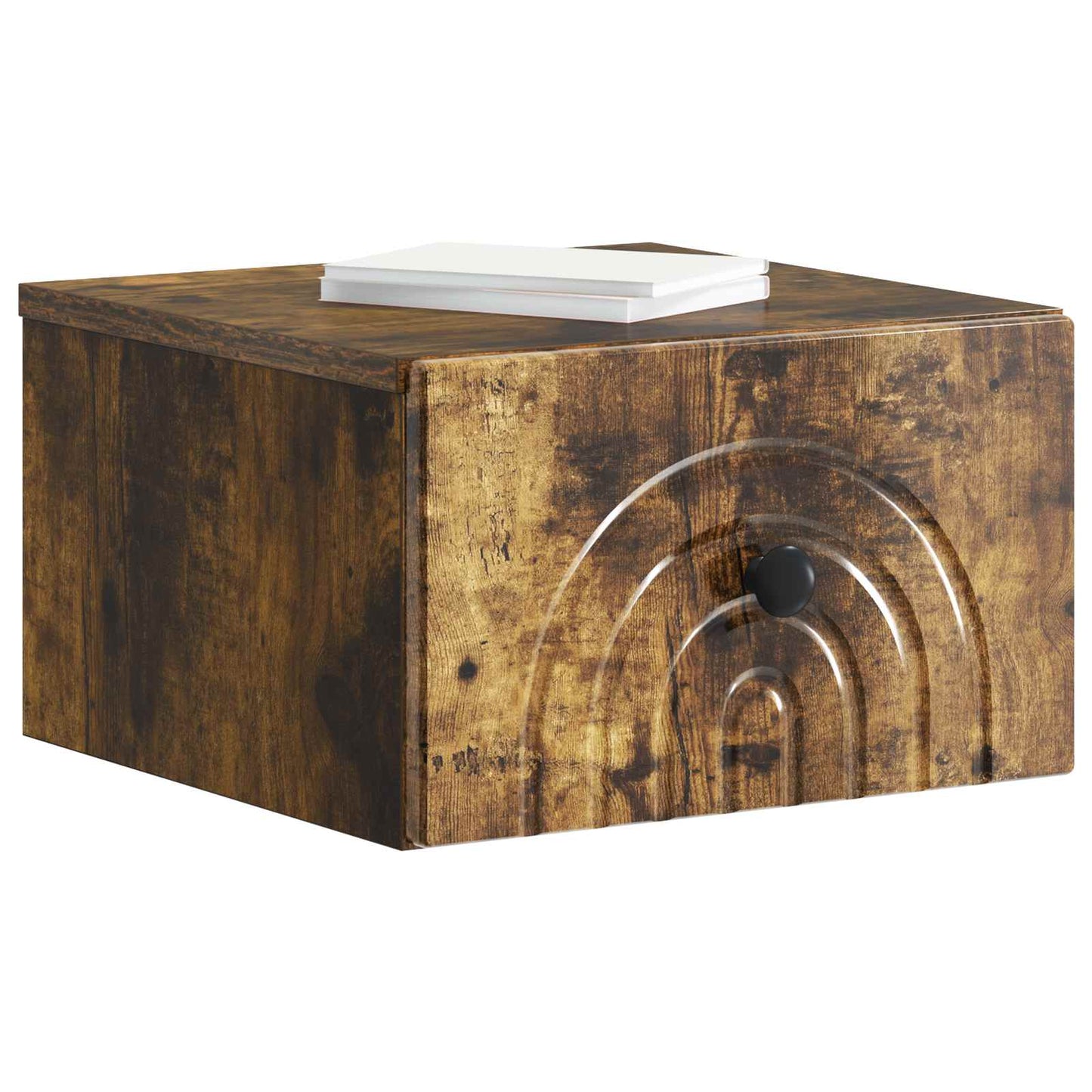 Wall-Mounted Bedside Cabinet 2 pcs Smoked Oak 33 x 34.5 x 20 cm
