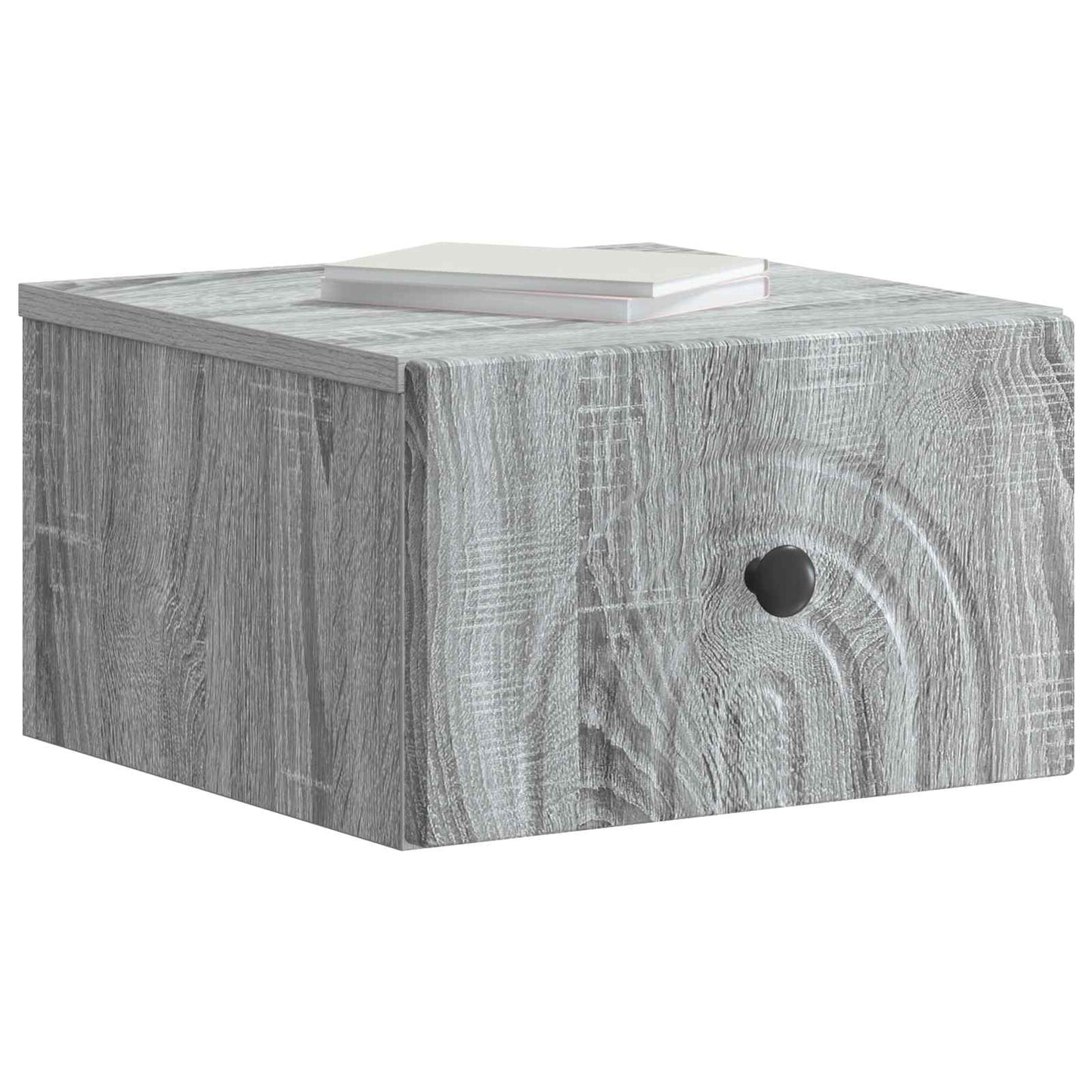 Wall-Mounted Bedside Cabinet Grey Sonoma 33 x 34.5 x 20 cm