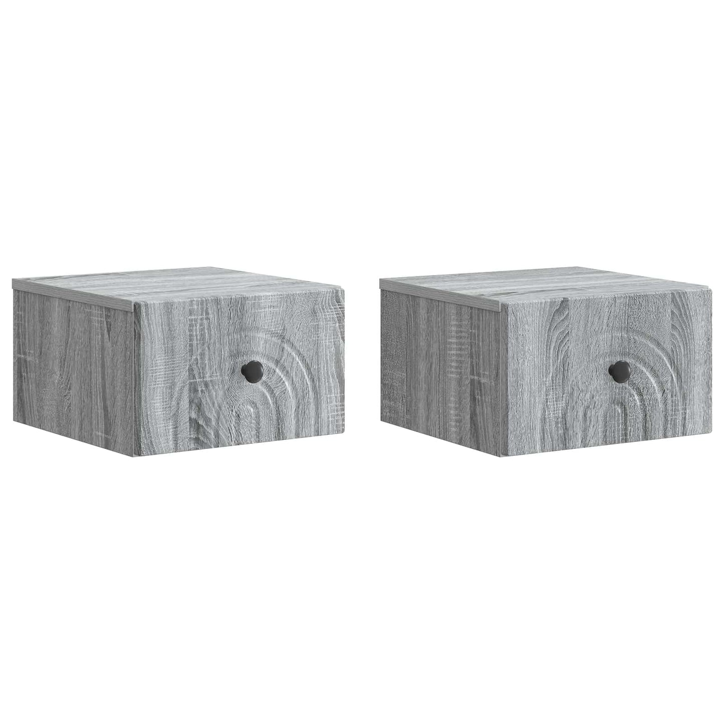 Wall-Mounted Bedside Cabinet 2 pcs Grey Sonoma Engineered Wood