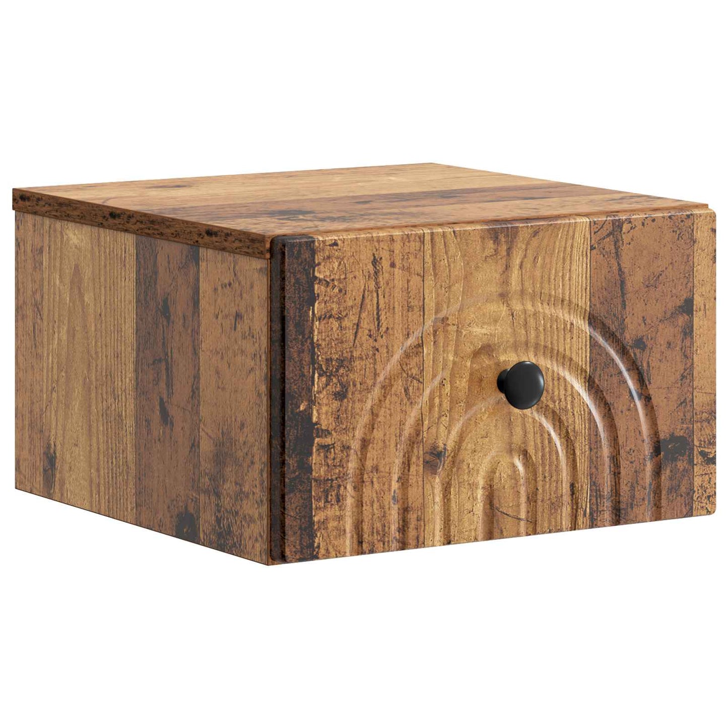 Wall-Mounted Bedside Cabinet Old Wood 33 x 34.5 x 20 cm