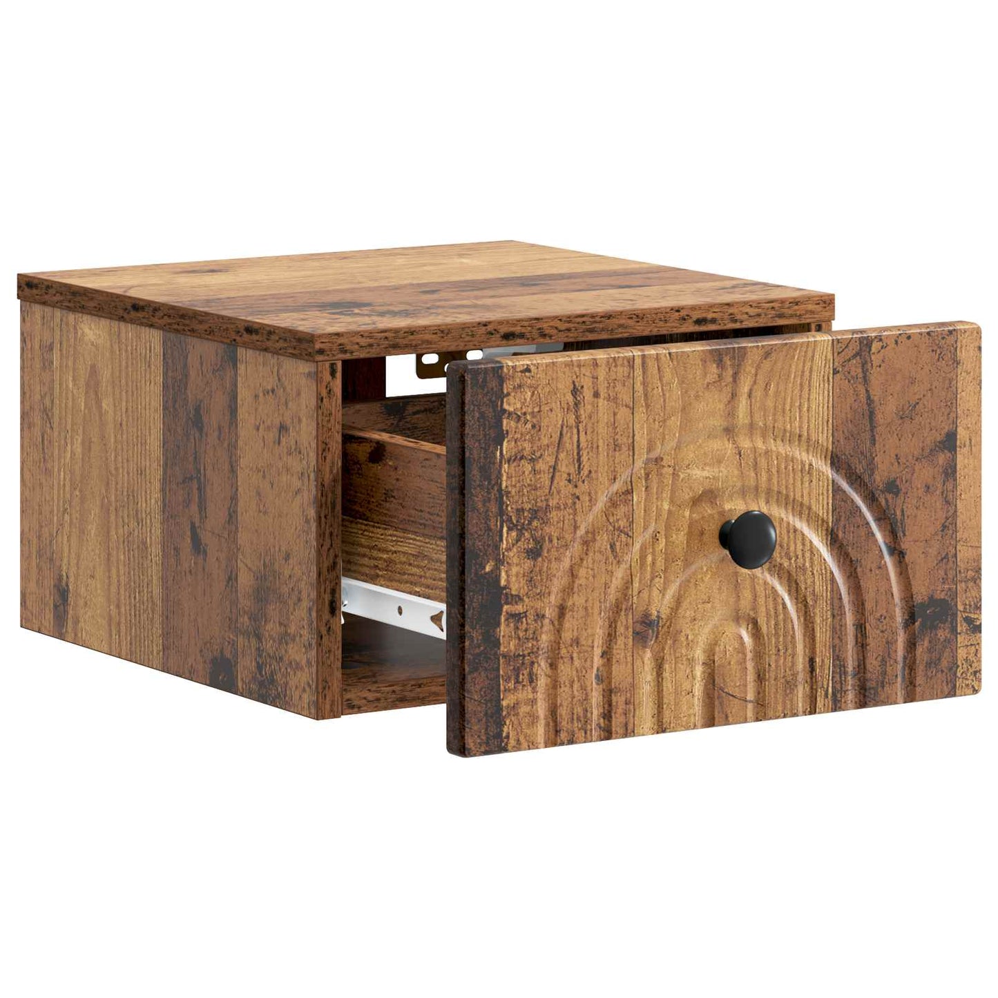 Wall-Mounted Bedside Cabinet Old Wood 33 x 34.5 x 20 cm