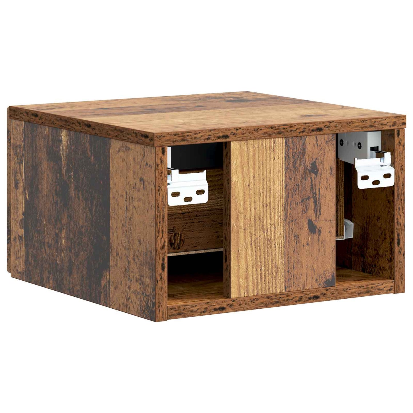 Wall-Mounted Bedside Cabinet Old Wood 33 x 34.5 x 20 cm
