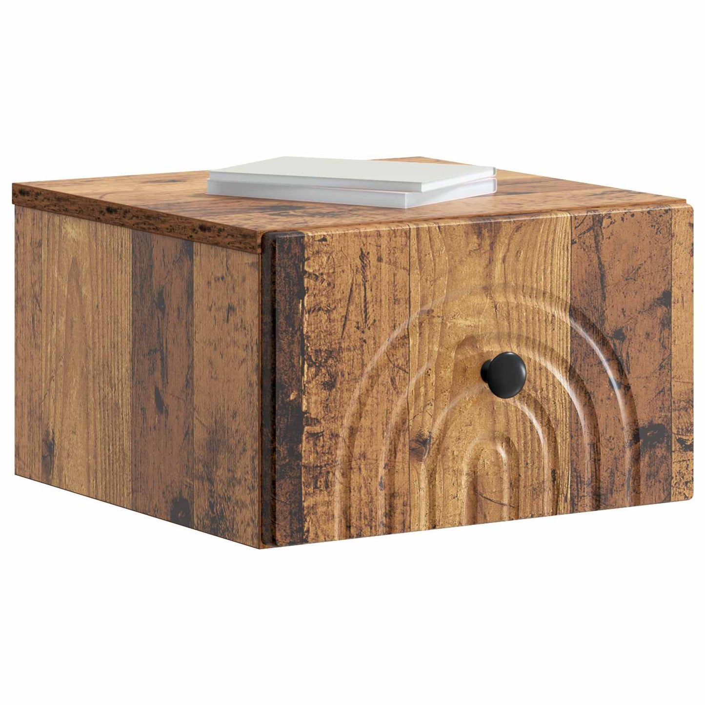 Wall-Mounted Bedside Cabinet Old Wood 33 x 34.5 x 20 cm
