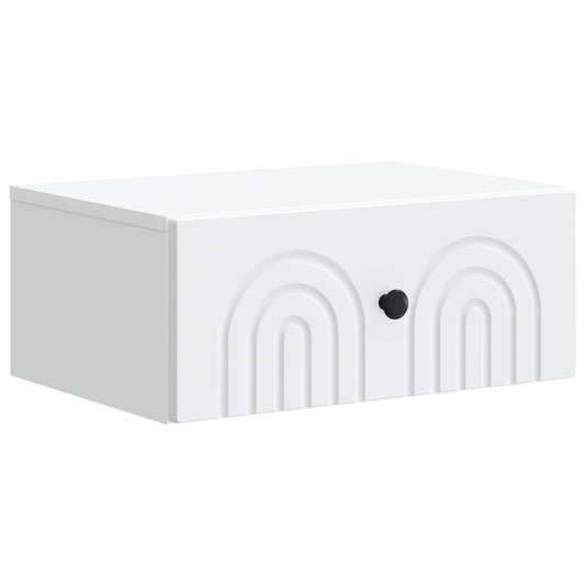 Wall-Mounted Bedside Cabinet White 49 x 34.5 x 20 cm