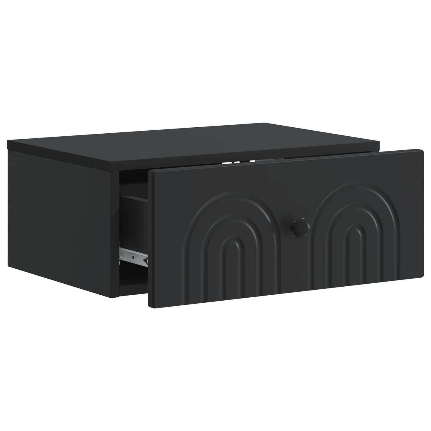 Wall-Mounted Bedside Cabinet 2 pcs Black 49 x 34.5 x 20 cm