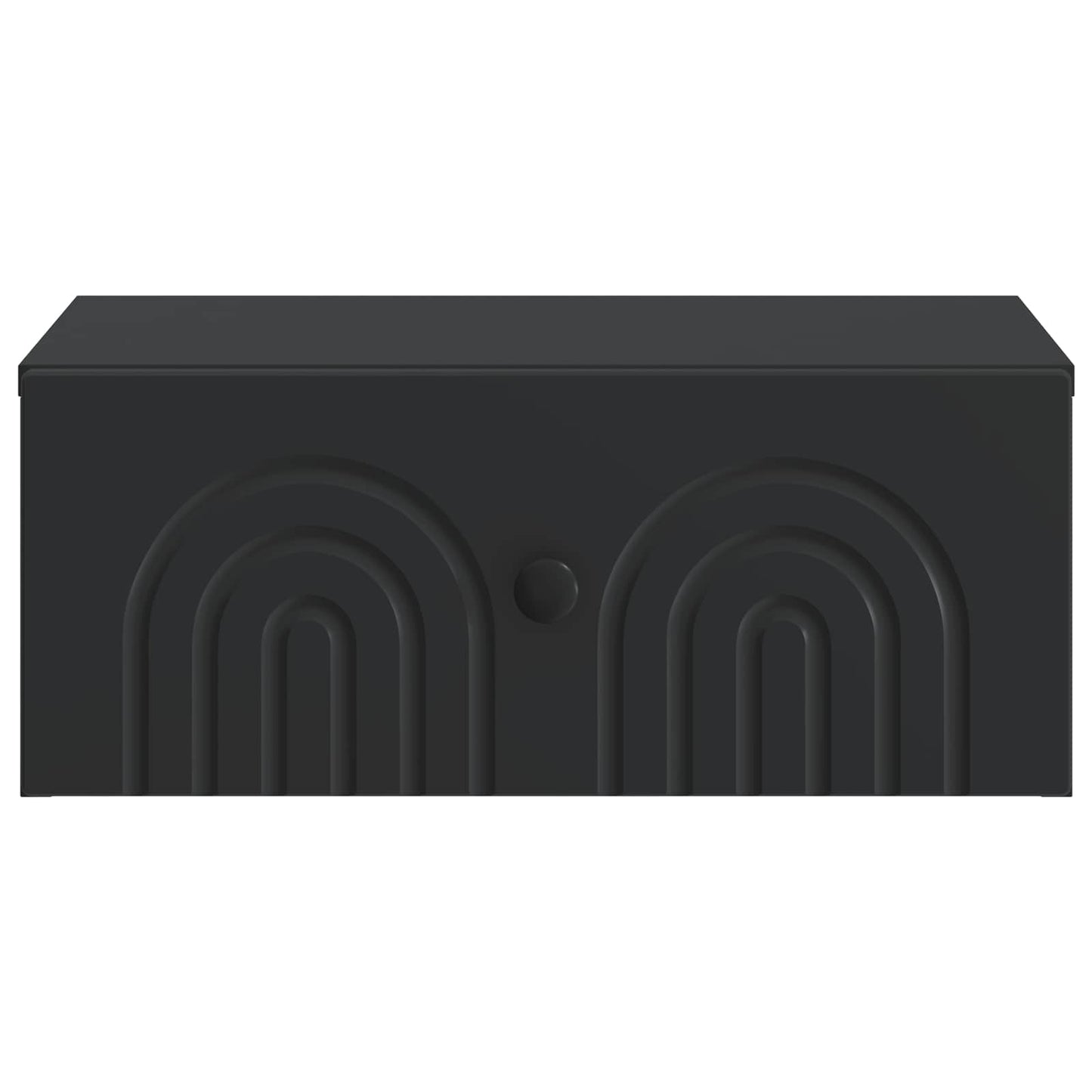 Wall-Mounted Bedside Cabinet 2 pcs Black 49 x 34.5 x 20 cm