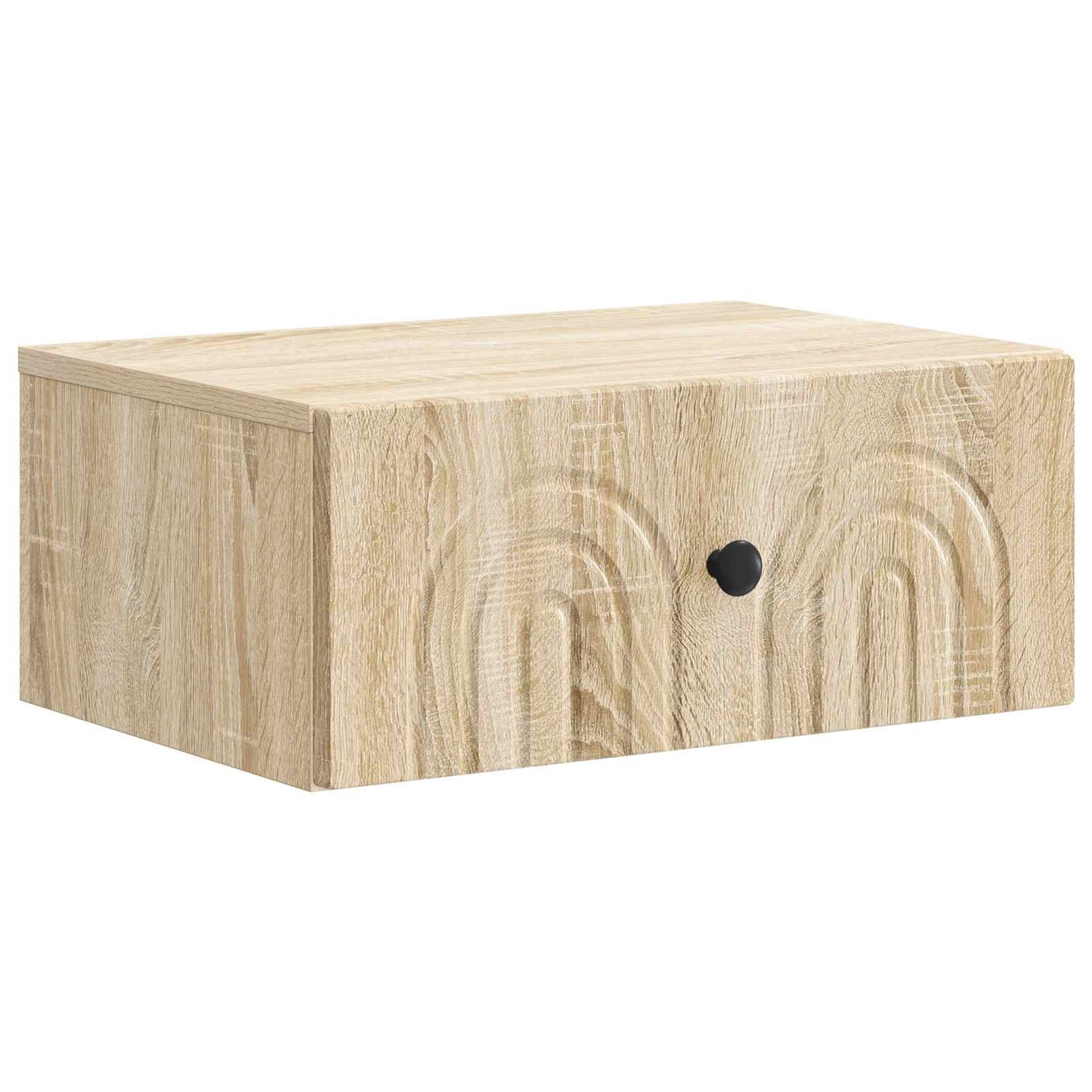 Wall-Mounted Bedside Cabinet Sonoma Oak 49 x 34.5 x 20 cm