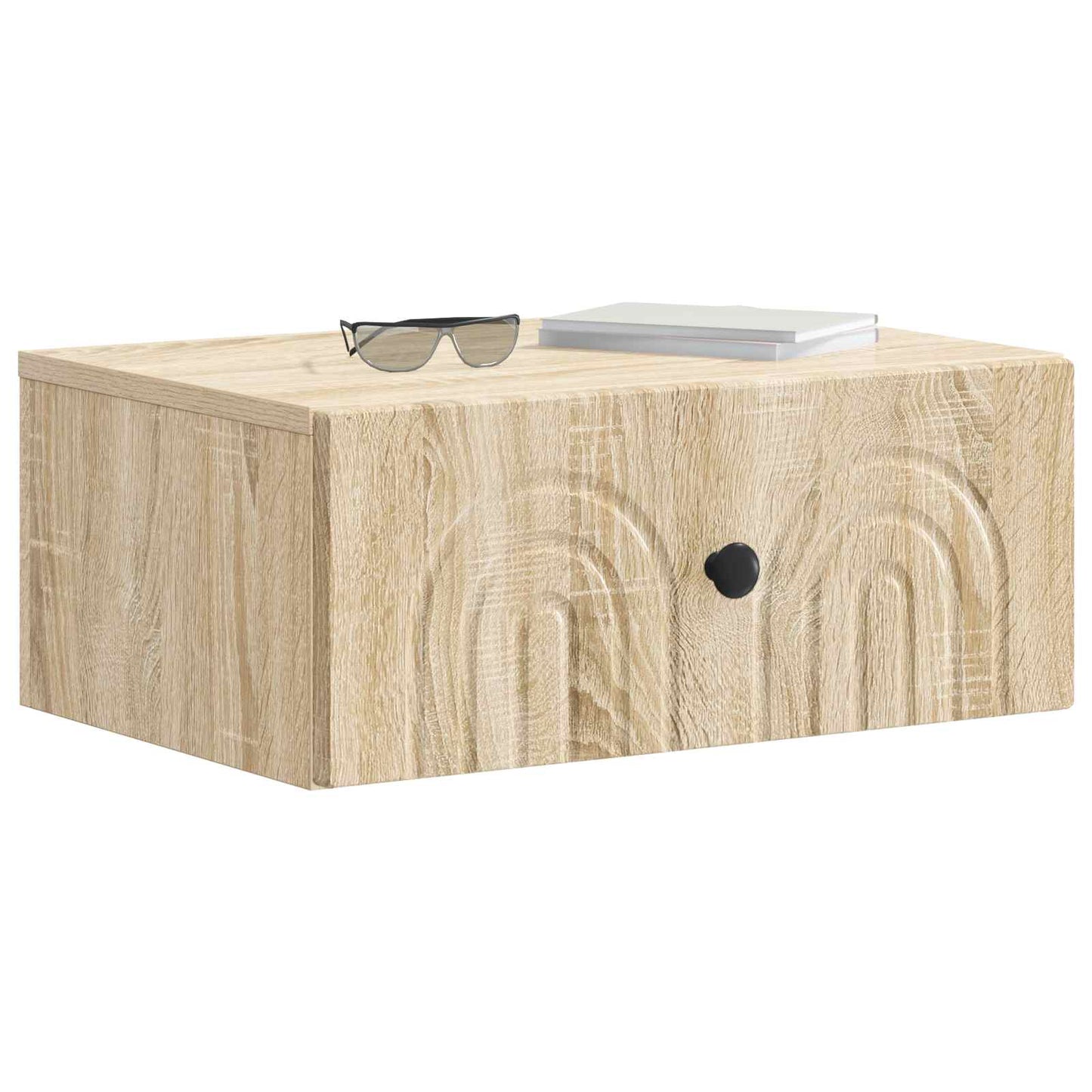 Wall-Mounted Bedside Cabinet Sonoma Oak 49 x 34.5 x 20 cm