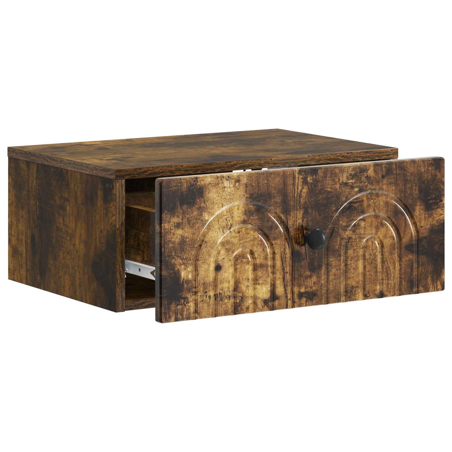 Wall-Mounted Bedside Cabinet 2 pcs Smoked Oak 49 x 34.5 x 20 cm