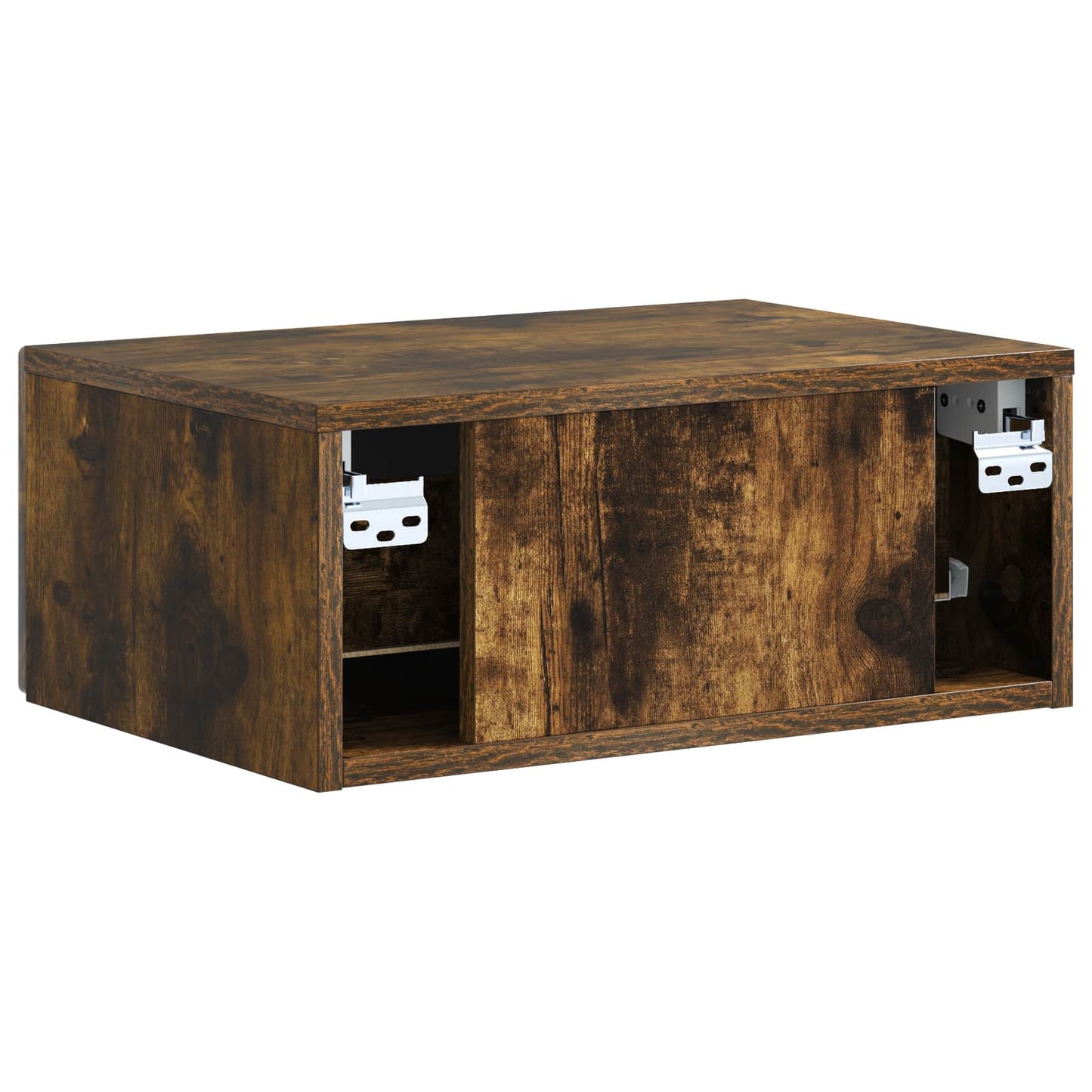 Wall-Mounted Bedside Cabinet 2 pcs Smoked Oak 49 x 34.5 x 20 cm