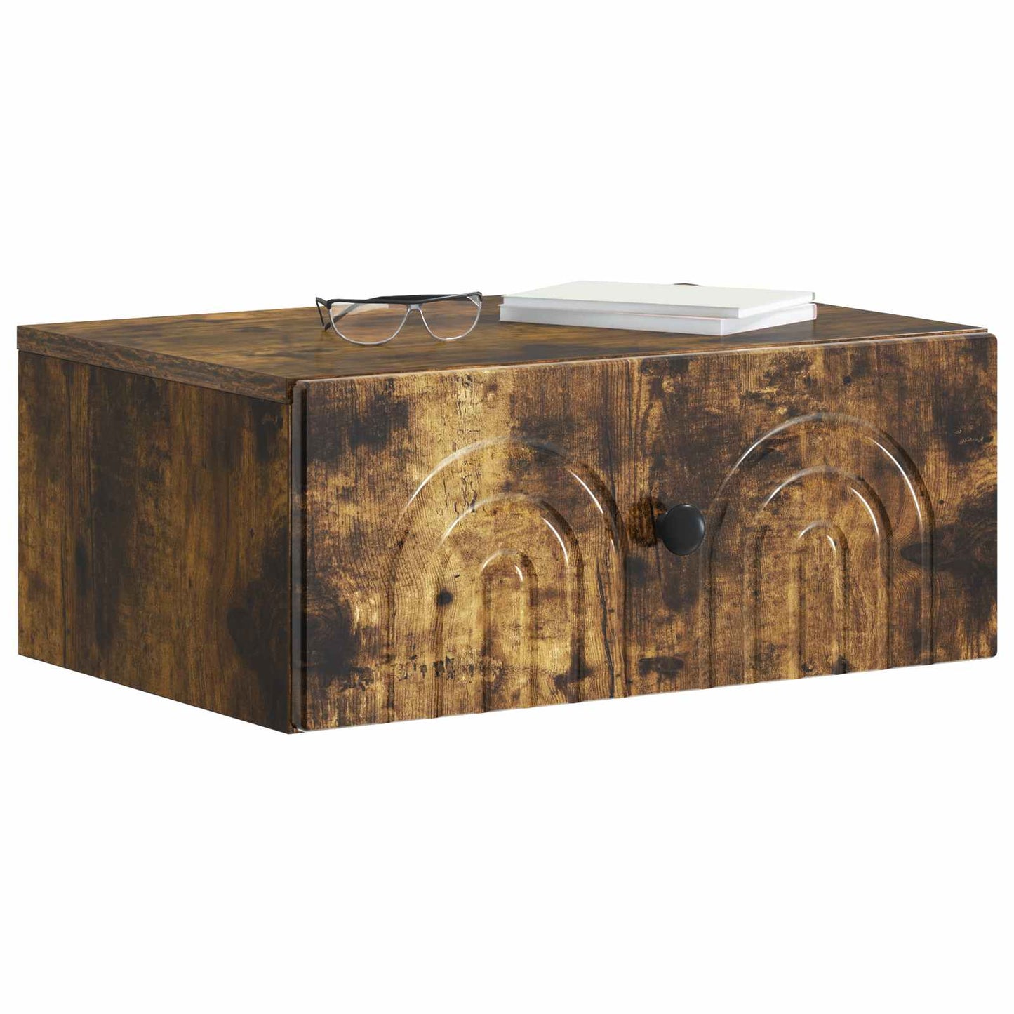 Wall-Mounted Bedside Cabinet 2 pcs Smoked Oak 49 x 34.5 x 20 cm