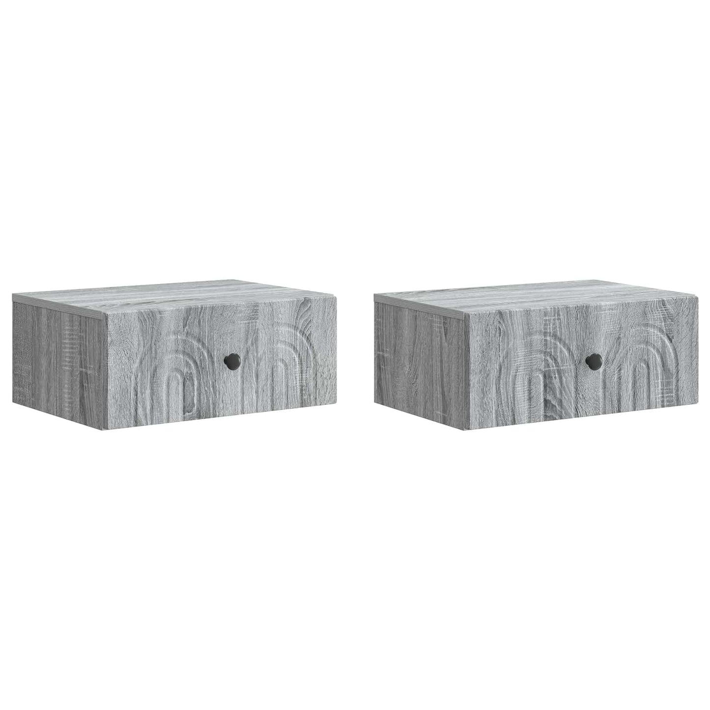 Wall-Mounted Bedside Cabinet 2 pcs Grey Sonoma Engineered Wood