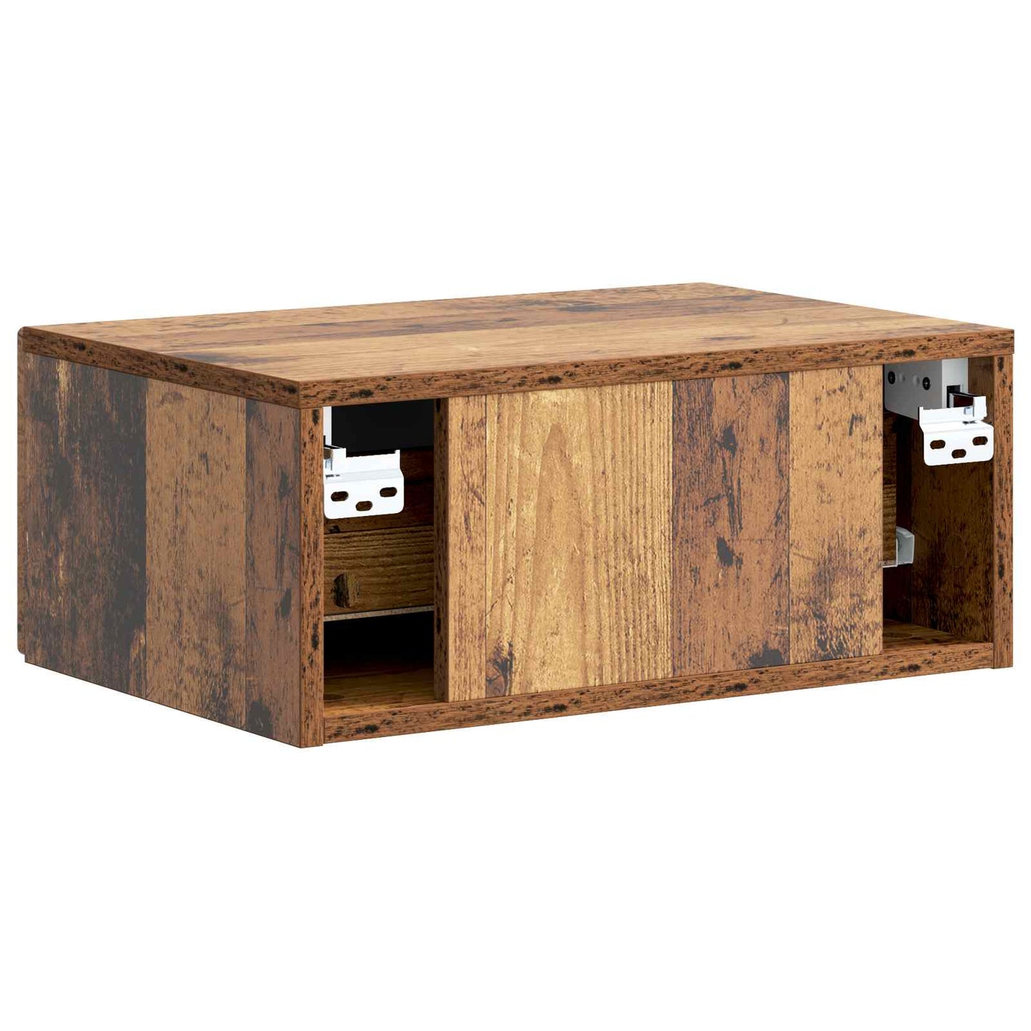 Wall-Mounted Bedside Cabinet 2 pcs Old Wood 49 x 34.5 x 20 cm