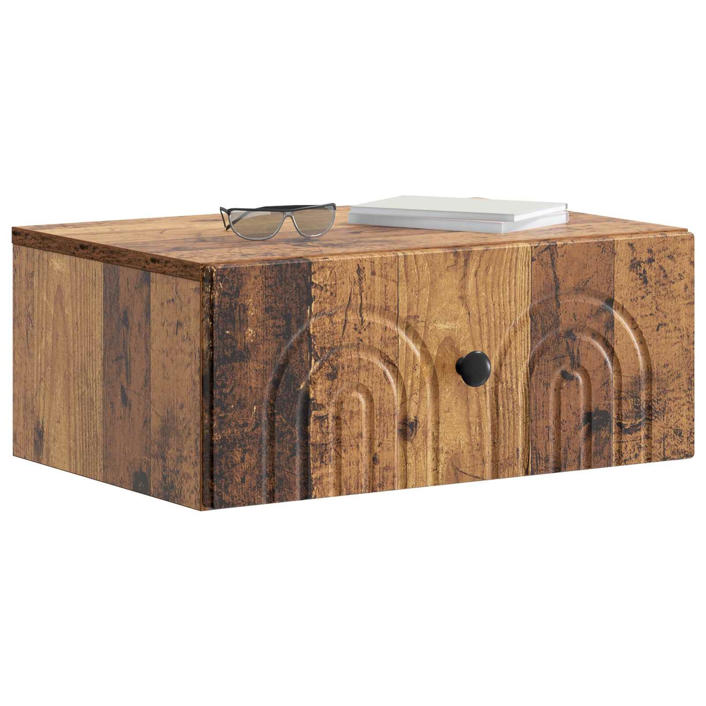 Wall-Mounted Bedside Cabinet 2 pcs Old Wood 49 x 34.5 x 20 cm