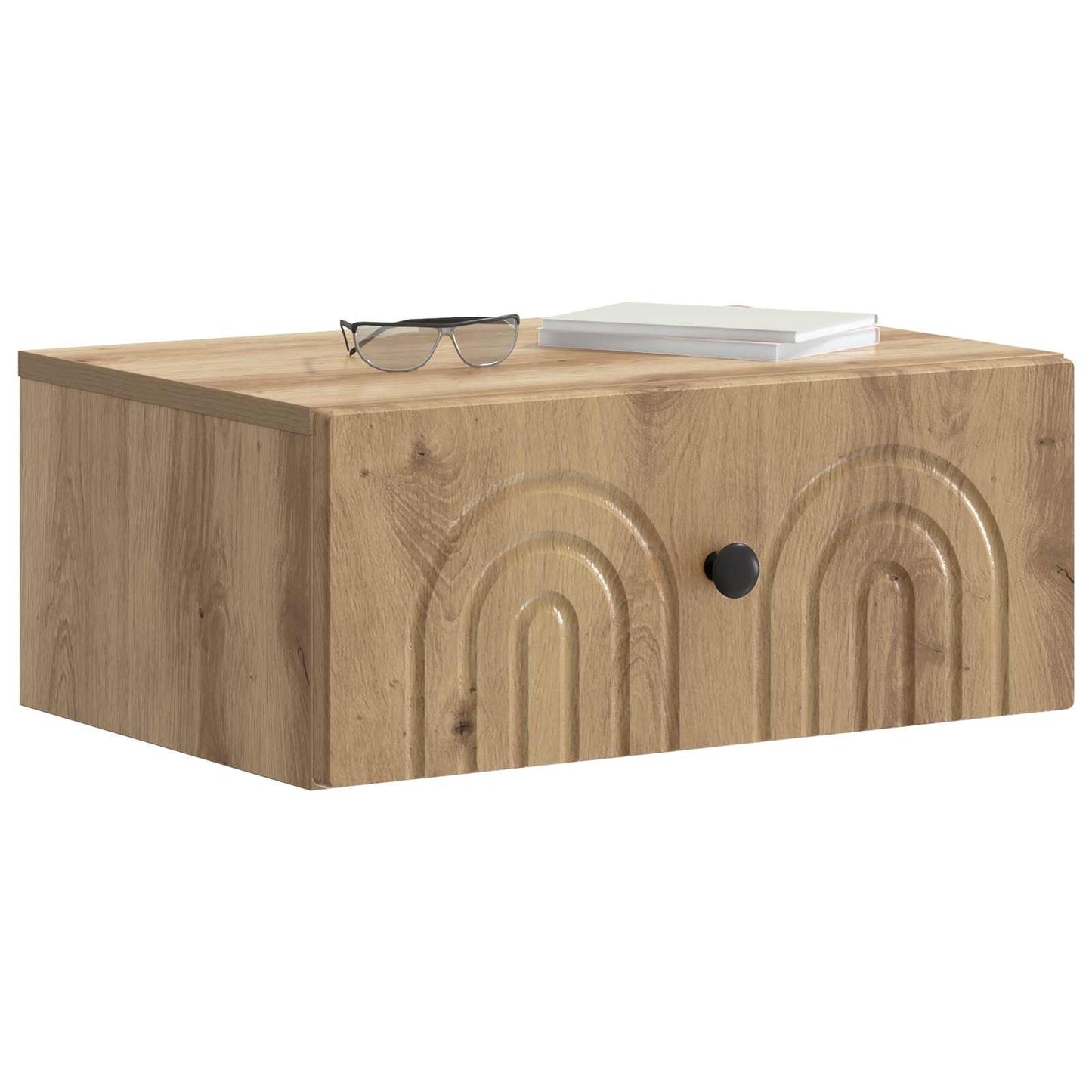 Wall-Mounted Bedside Cabinet Artisan Oak 49 x 34.5 x 20 cm