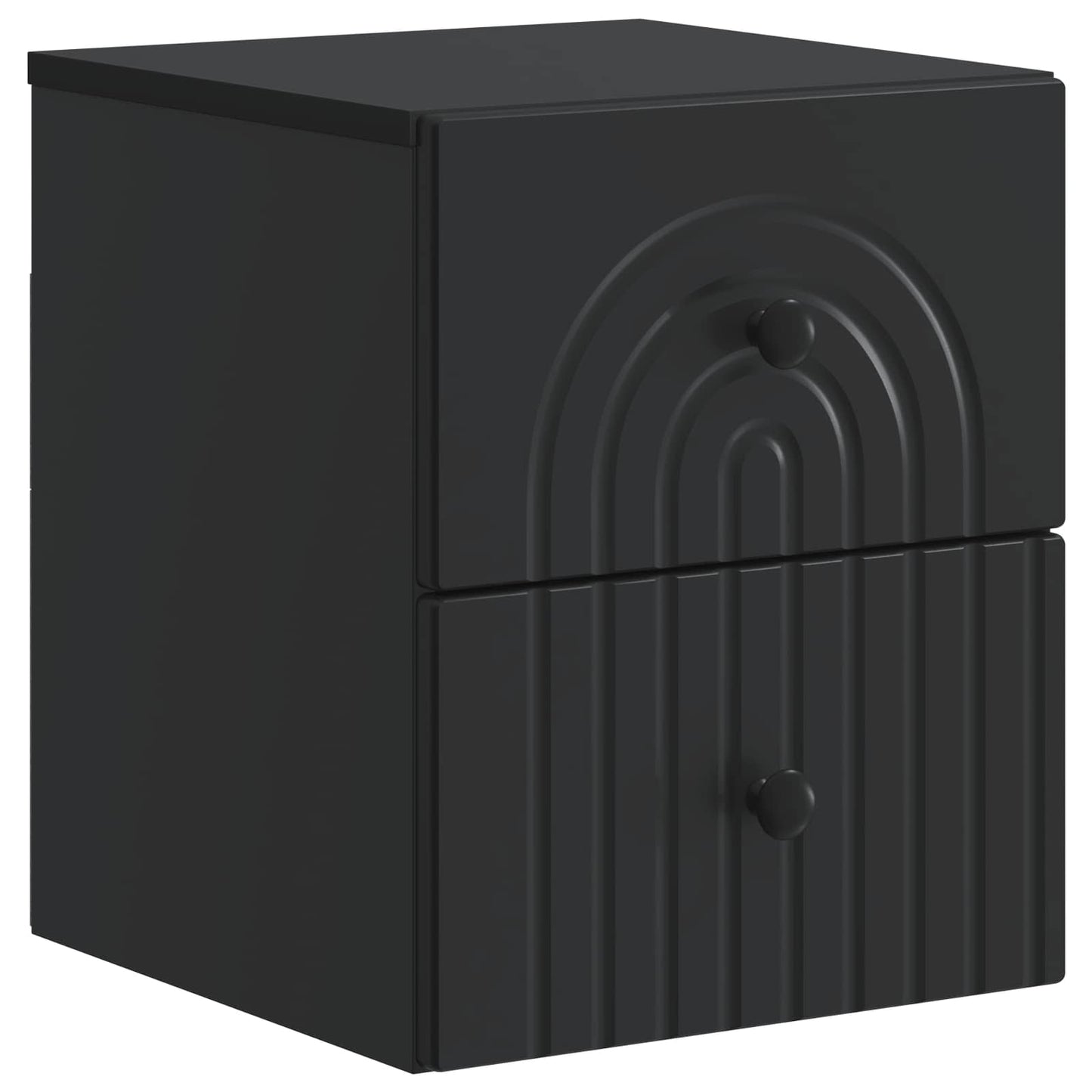 Wall-Mounted Bedside Cabinet 2 pcs Black 33 x 34.5 x 40 cm