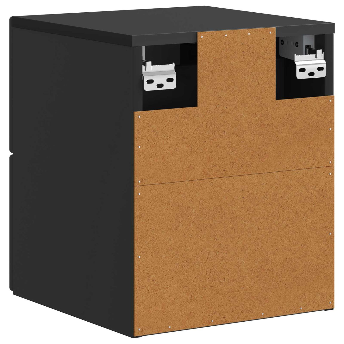Wall-Mounted Bedside Cabinet 2 pcs Black 33 x 34.5 x 40 cm