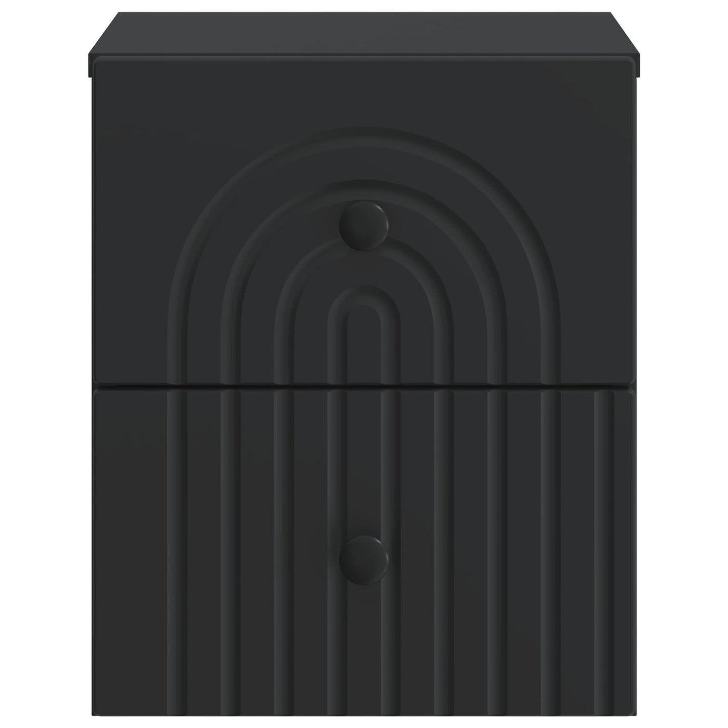 Wall-Mounted Bedside Cabinet 2 pcs Black 33 x 34.5 x 40 cm