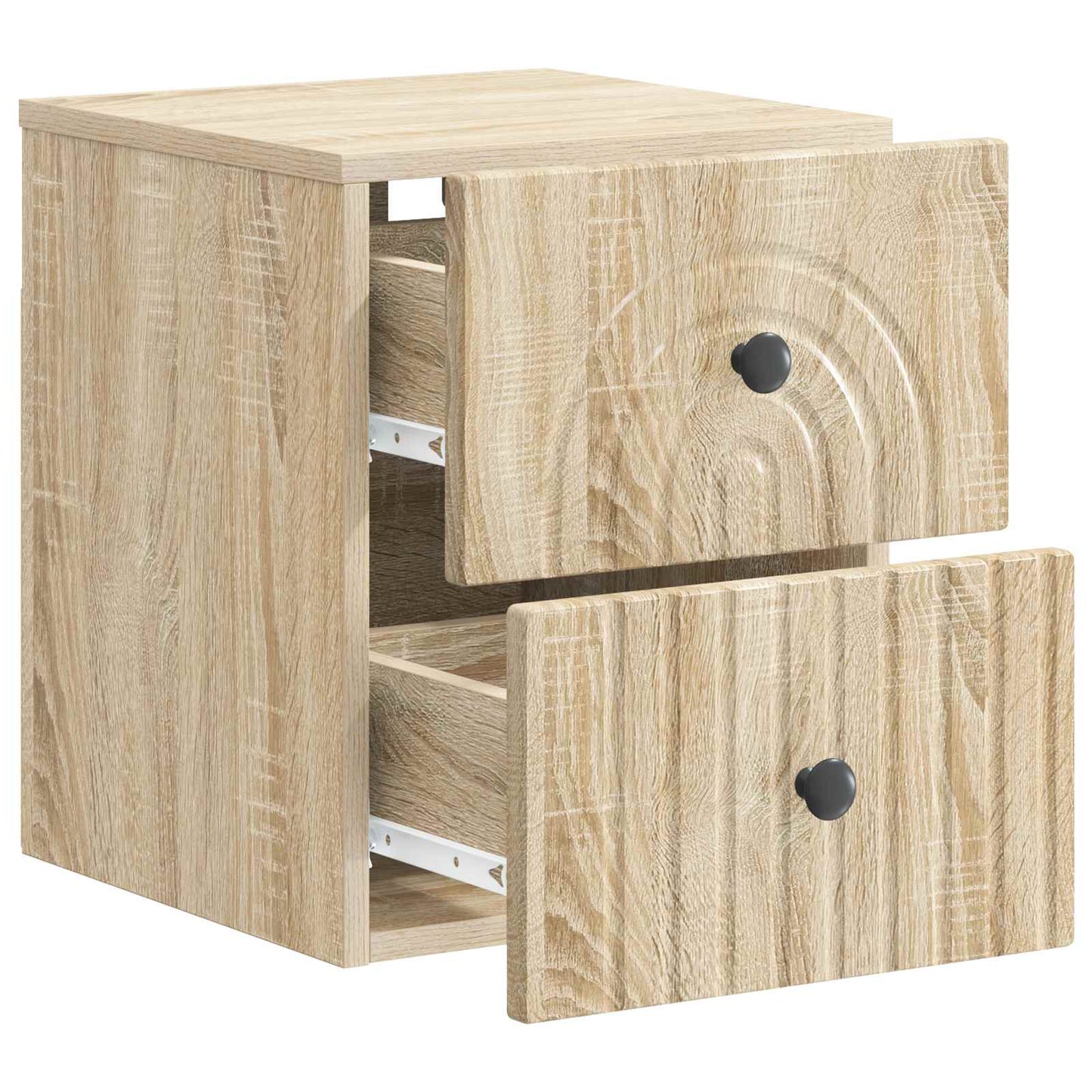 Wall-Mounted Bedside Cabinet Sonoma Oak 33 x 34.5 x 40 cm
