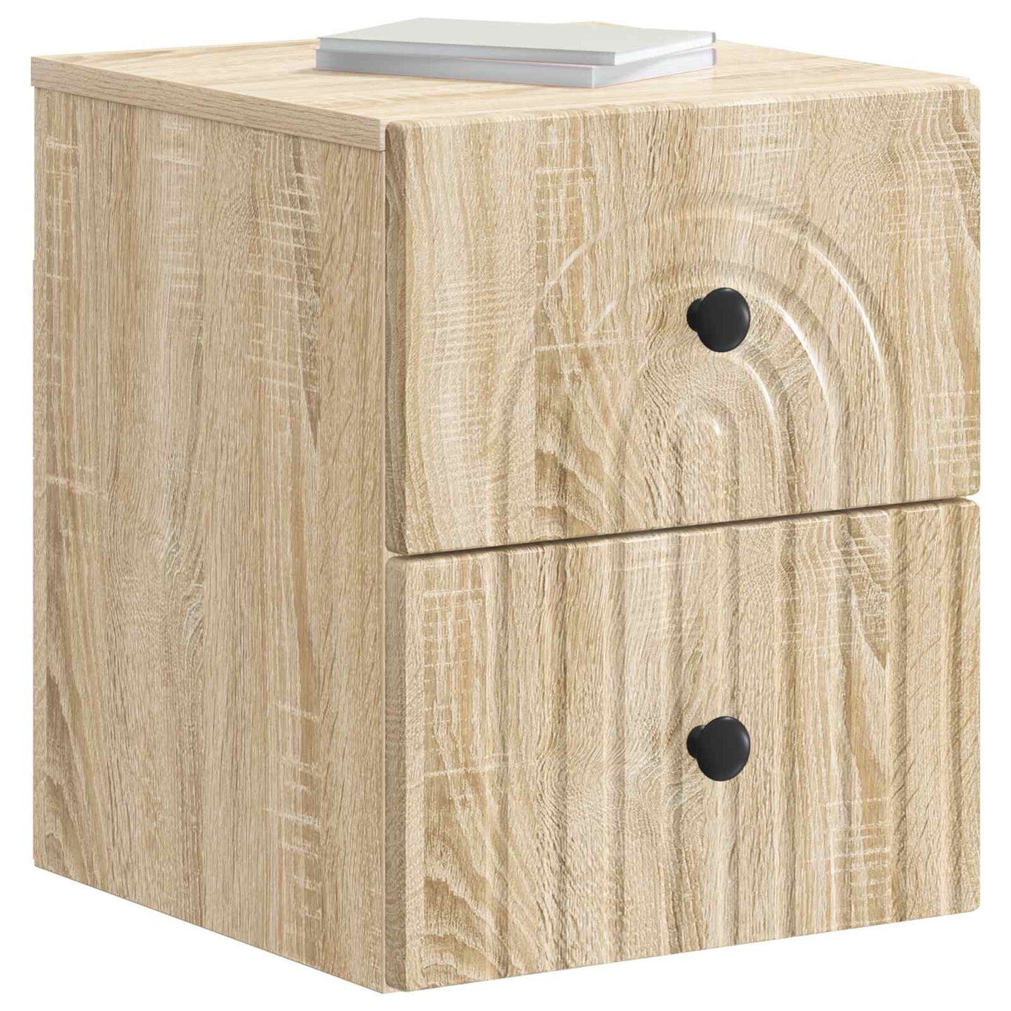 Wall-Mounted Bedside Cabinet Sonoma Oak 33 x 34.5 x 40 cm