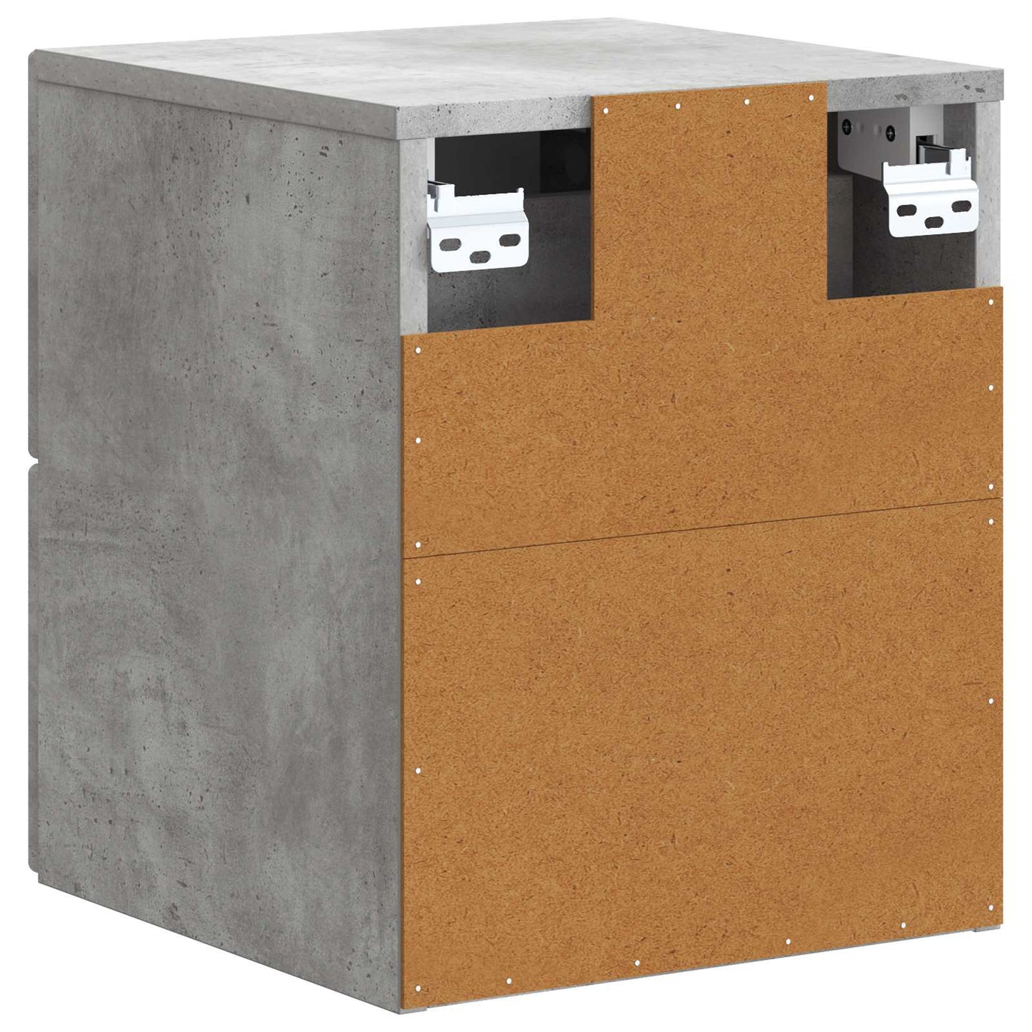 Wall-Mounted Bedside Cabinet Concrete Grey 33 x 34.5 x 40 cm
