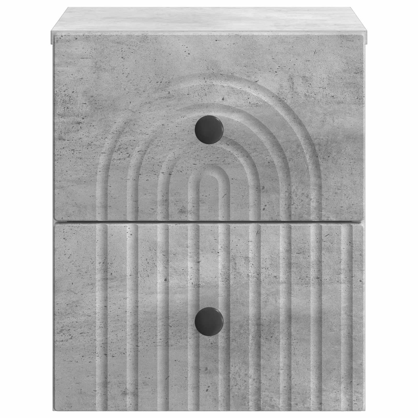 Wall-Mounted Bedside Cabinet Concrete Grey 33 x 34.5 x 40 cm