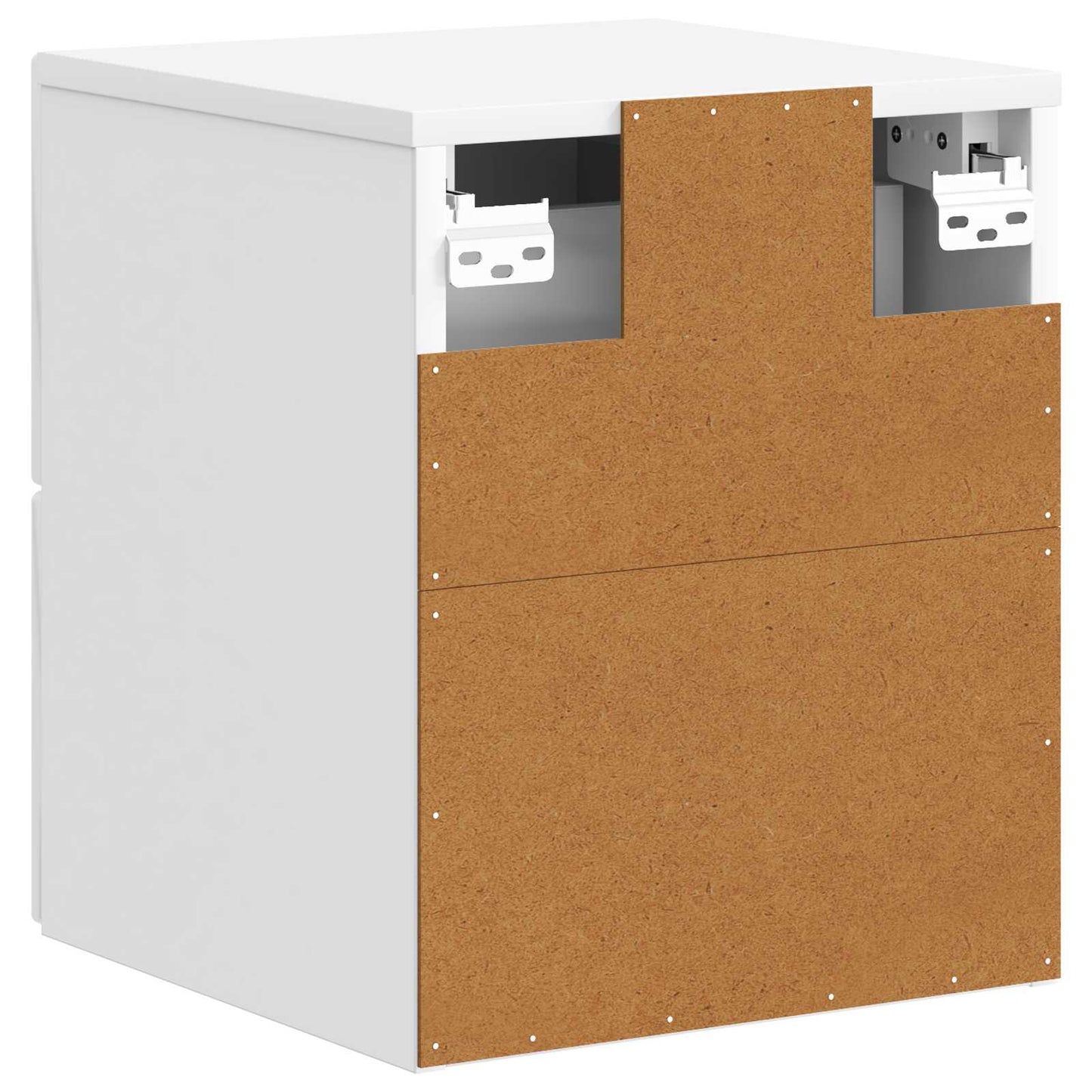 Wall-Mounted Bedside Cabinet 2 pcs High Gloss White