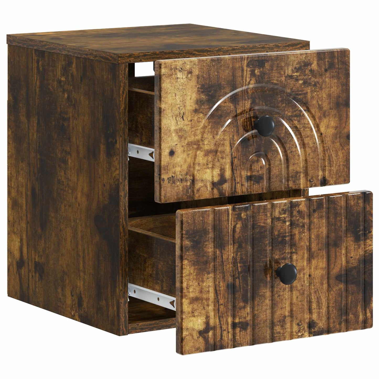 Wall-Mounted Bedside Cabinet Smoked Oak 33 x 34.5 x 40 cm