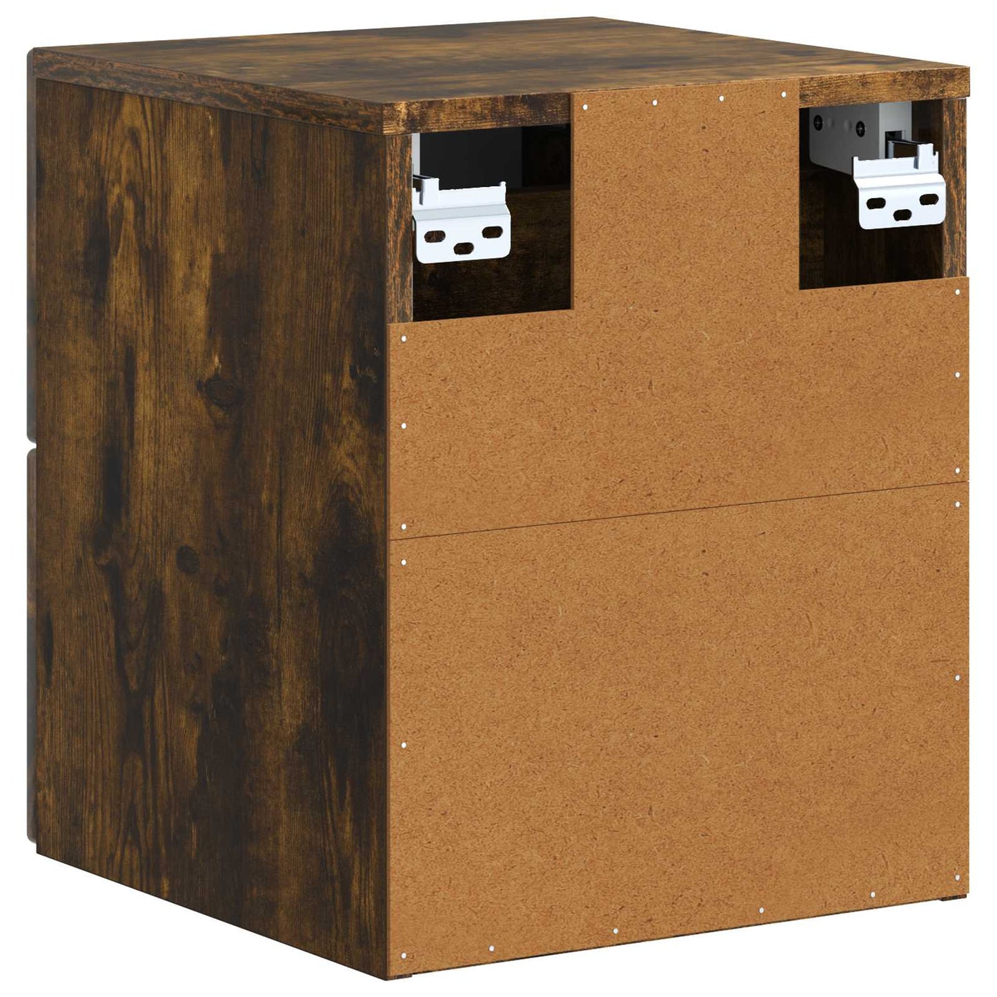 Wall-Mounted Bedside Cabinet 2 pcs Smoked Oak 33 x 34.5 x 40 cm
