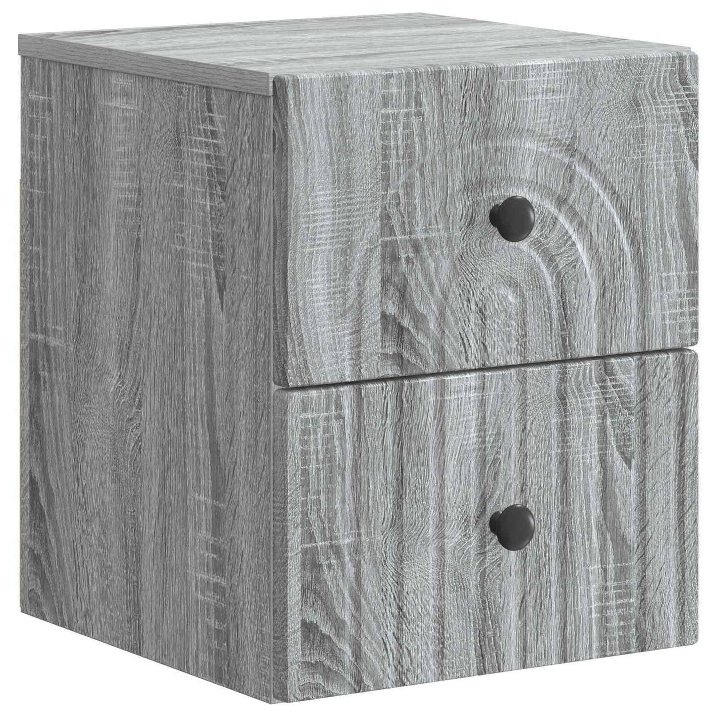 Wall-Mounted Bedside Cabinet Grey Sonoma 33 x 34.5 x 40 cm