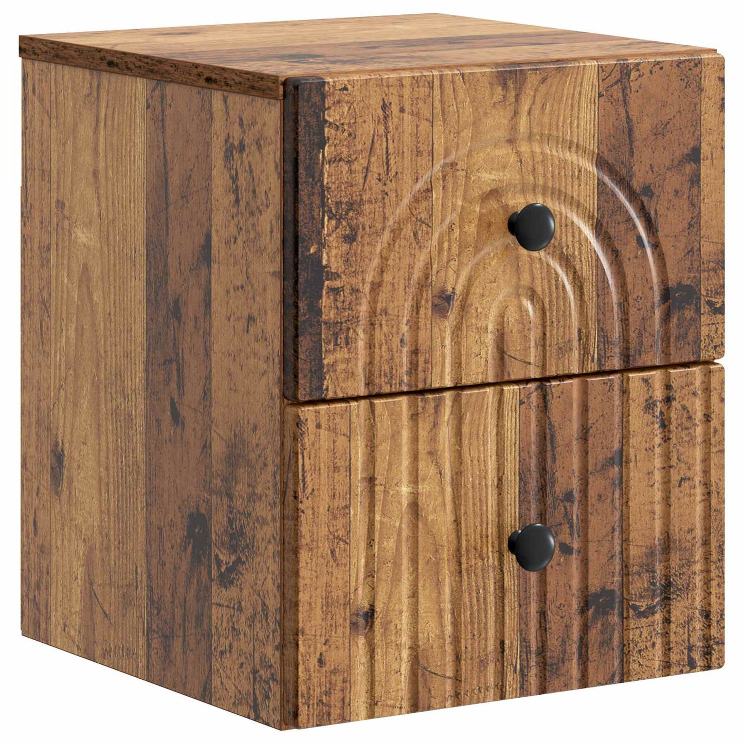 Wall-Mounted Bedside Cabinet 2 pcs Old Wood 33 x 34.5 x 40 cm