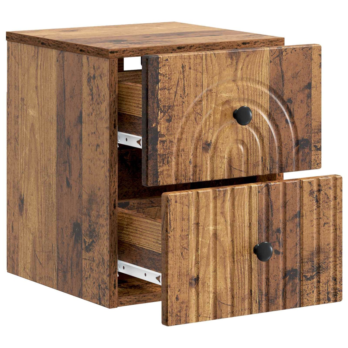 Wall-Mounted Bedside Cabinet 2 pcs Old Wood 33 x 34.5 x 40 cm