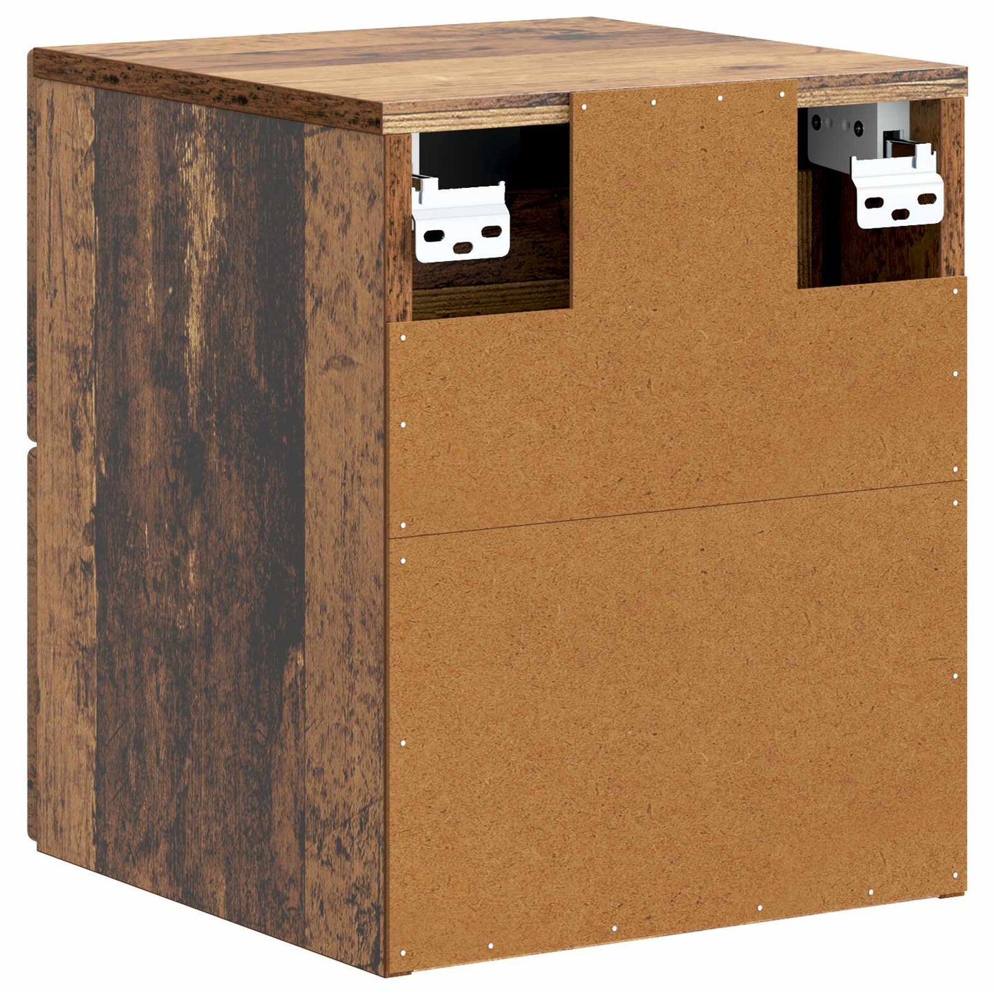 Wall-Mounted Bedside Cabinet 2 pcs Old Wood 33 x 34.5 x 40 cm