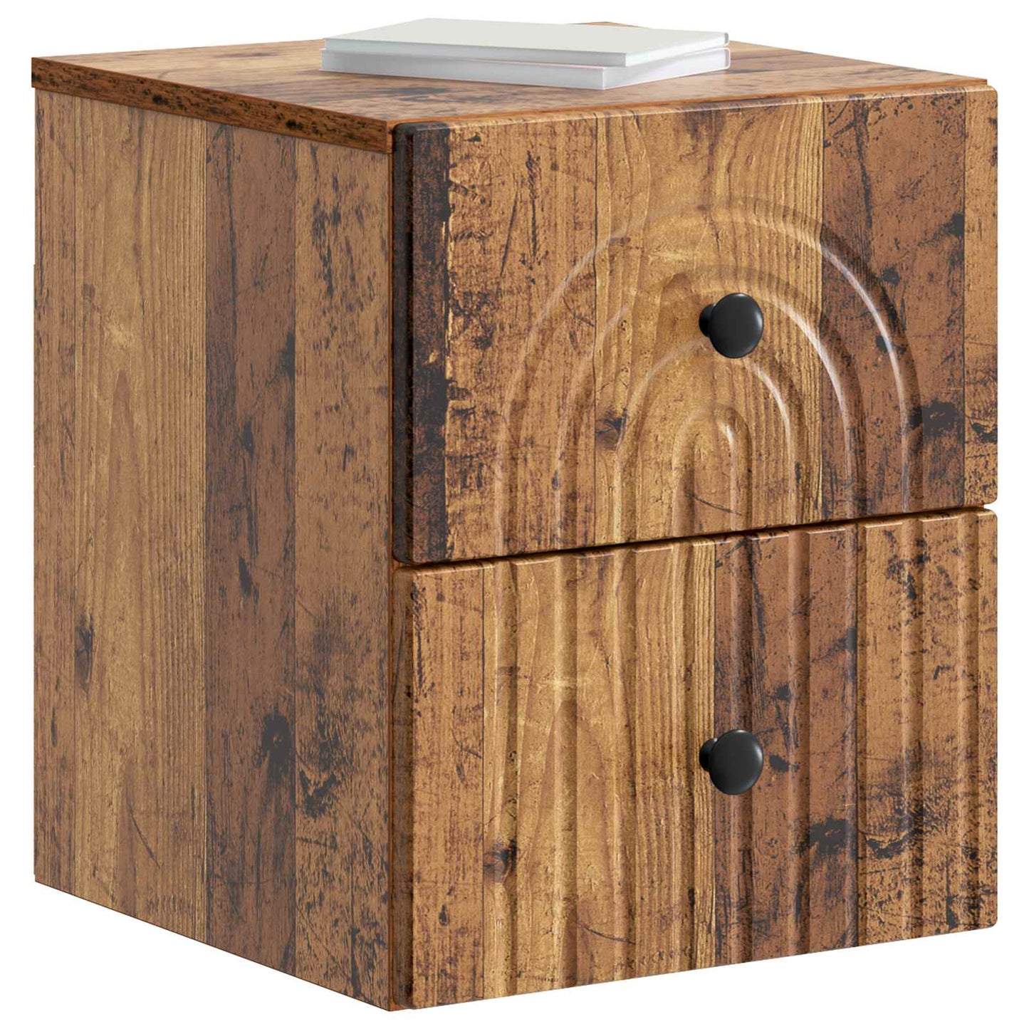 Wall-Mounted Bedside Cabinet 2 pcs Old Wood 33 x 34.5 x 40 cm