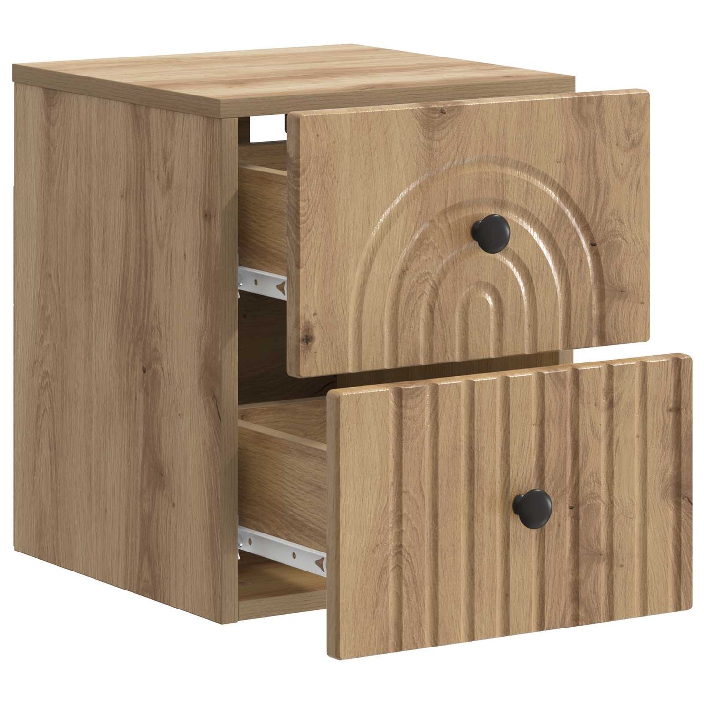 Wall-Mounted Bedside Cabinet Artisan Oak 33 x 34.5 x 40 cm