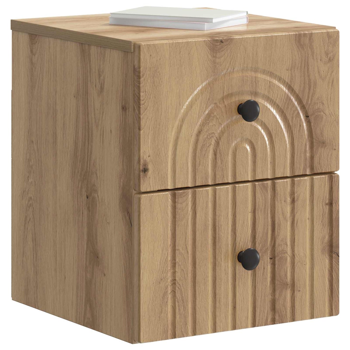 Wall-Mounted Bedside Cabinet Artisan Oak 33 x 34.5 x 40 cm